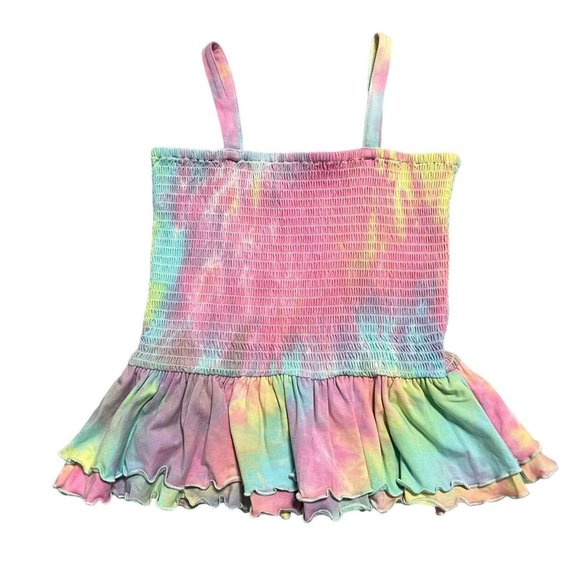Freshman 1996 L (12/14) Tie-Dye Smocked Peplum Tank Top - Picture 5 of 5